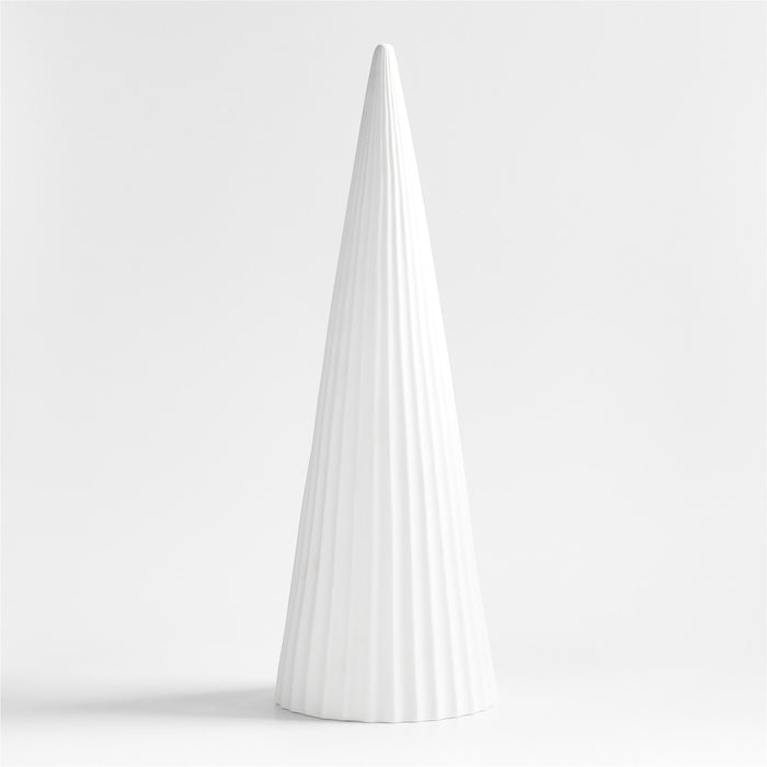 LED Extra-Large White Porcelain Christmas Tree Decorative Object