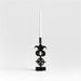 Picado Small Black Metal Taper Candle Holder 13" by Lucia Eames