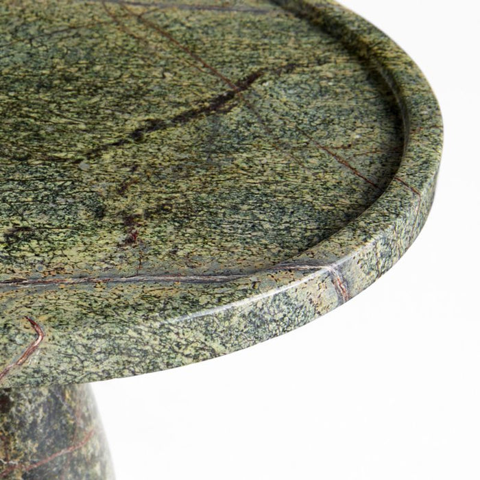 Green Moss Marble Pedestal Cake Stand by Laura Kim