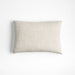 Embroidered Organic Cotton 22"x15" Arctic Ivory Throw Pillow Cover by Lisa Whittington