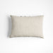 Embroidered Organic Cotton 22"x15" Ink Black Throw Pillow Cover by Lisa Whittington