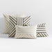 Embroidered Organic Cotton 22"x15" Ink Black Throw Pillow Cover by Lisa Whittington