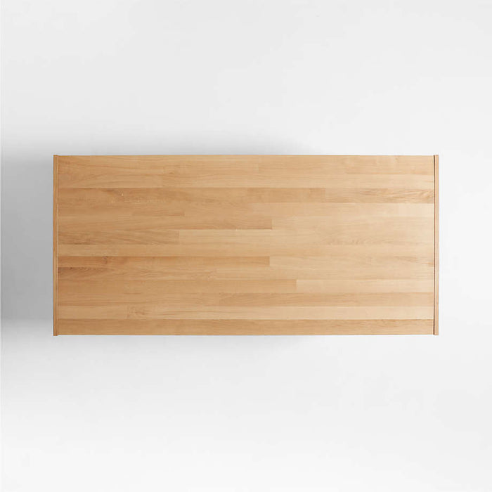 Lakin 81"-119" White Oak Wood Extendable Dining Table