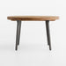 Lakin 50"-74" Teak Wood Round Extendable Dining Table