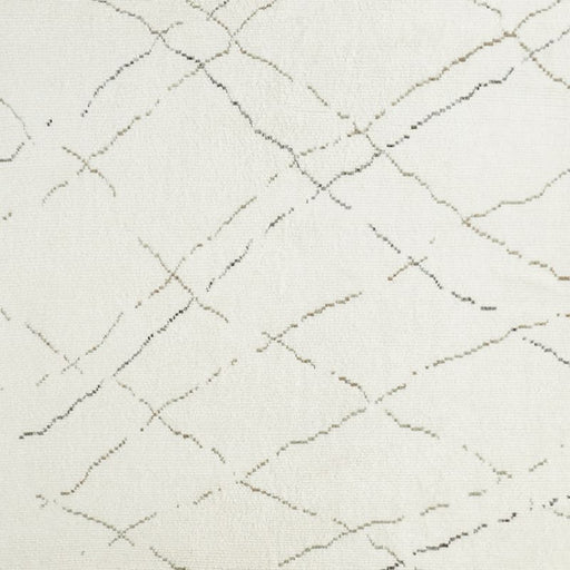 Larache Wool Hand-Knotted Moroccan White Area Rug 10'x14'