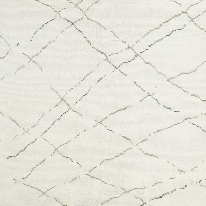 Larache Wool Hand-Knotted Moroccan White Area Rug 10'x14'