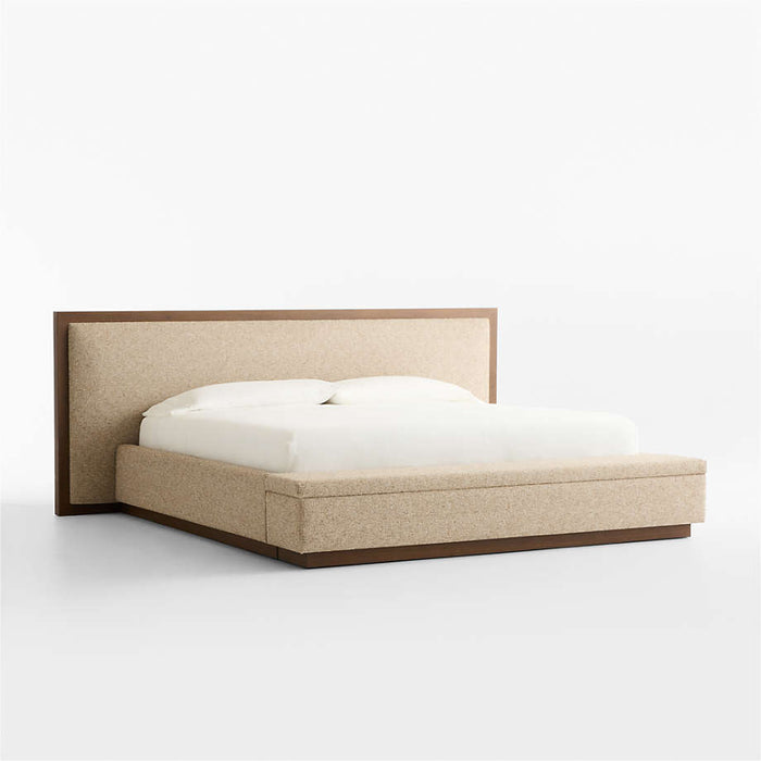 Larchmont Upholstered King Bed with Storage Bench