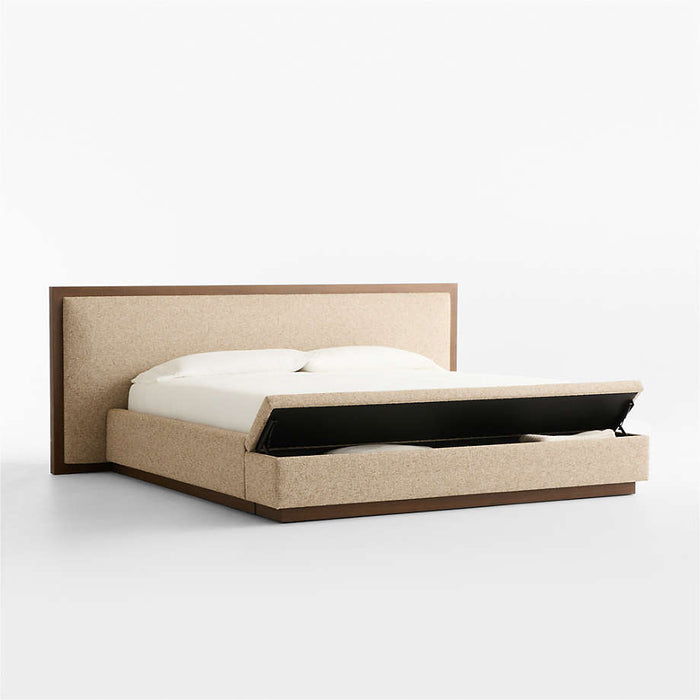 Larchmont Upholstered King Bed with Storage Bench