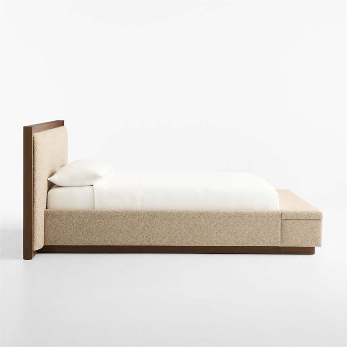 Larchmont Upholstered King Bed with Storage Bench