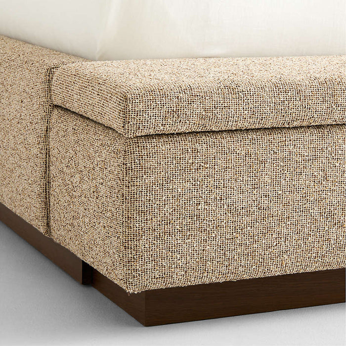 Larchmont Upholstered King Bed with Storage Bench