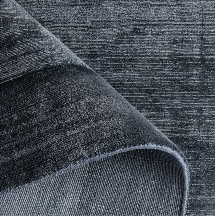 Laval Border Viscose Handwoven Blue Area Rug 10'x14'