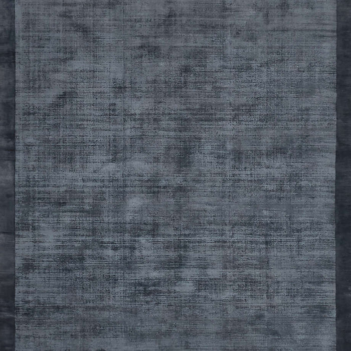 Laval Viscose Border Blue Area Rug 6'x9'