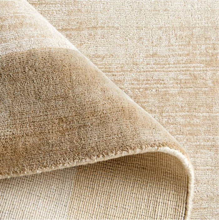 Laval Border Viscose Handwoven Taupe Area Rug 8'x10'