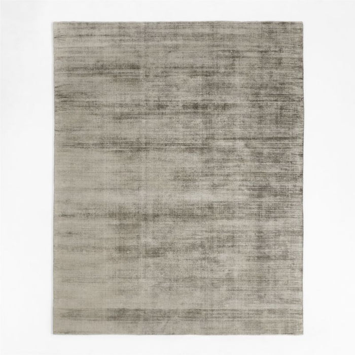 Laval Viscose Handwoven Solid Taupe Area Rug 8'x10'