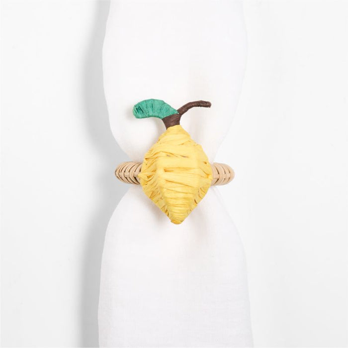 Lemon Rattan Napkin Ring