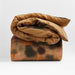 EUROPEAN FLAX ™-Certified Linen Oversized Floral Ocher Tan and Green Full/Queen Duvet Cover