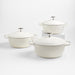 Lodge USA Enamel 7.5-Qt. Cast Iron Dutch Oven in Cloud White