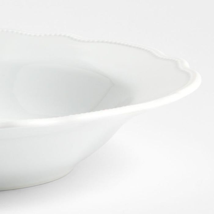 Loire White Porcelain Low Bowl