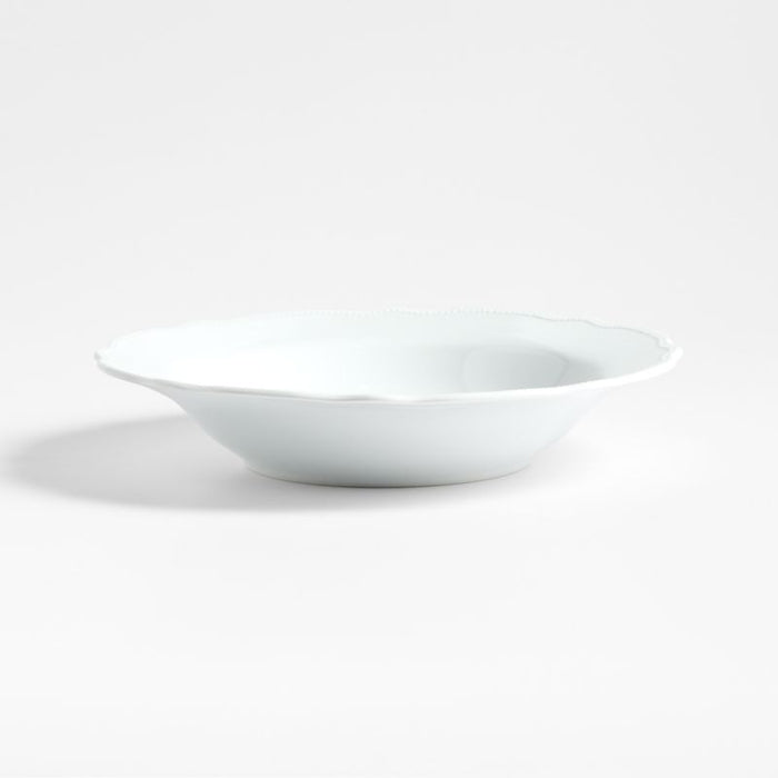 Loire White Porcelain Low Bowl