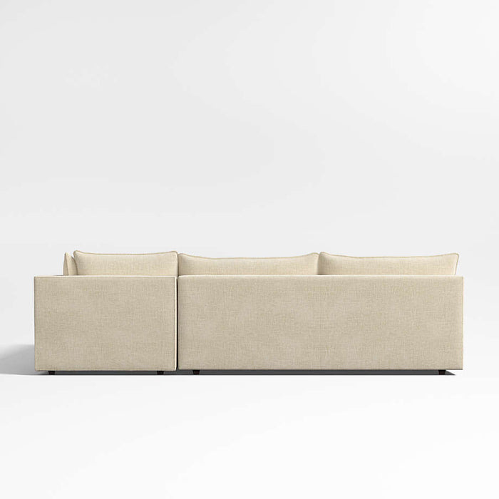 Lotus Deep Modular 3-Piece L-Shaped Armless Sectional Sofa