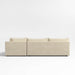 Lotus Deep Modular 3-Piece L-Shaped Armless Sectional Sofa