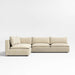 Lotus Deep Modular 3-Piece L-Shaped Armless Sectional Sofa