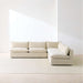 Lotus Deep Modular 3-Piece L-Shaped Armless Sectional Sofa