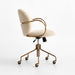 Luna Ivory Boucle Upholstered Office Chair