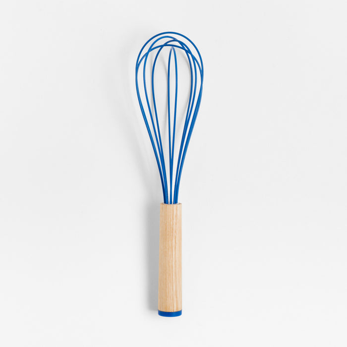 12" Wood and Blue Silicone Whisk by Molly Baz