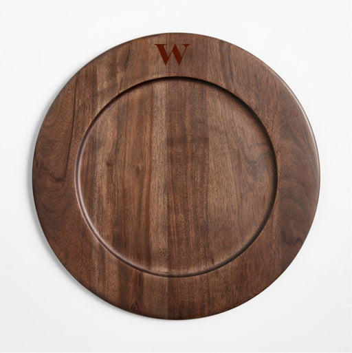 Madeira Acacia with a Walnut Finish Charger Plate