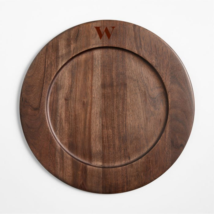 Madeira Acacia with a Walnut Finish Charger Plate