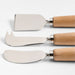 Madeira Oak Wood Cheese Knives, Set of 3