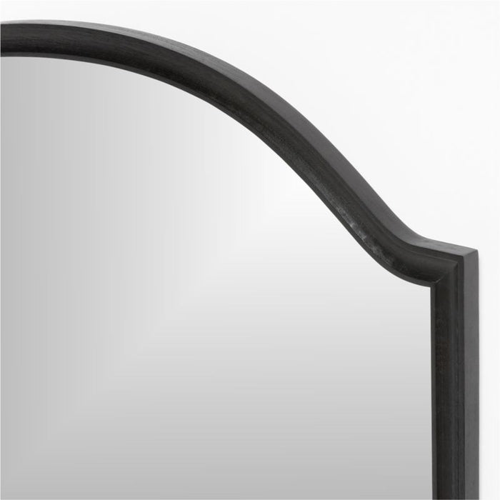 Manor Black Wood Wall Mirror 43"x41"