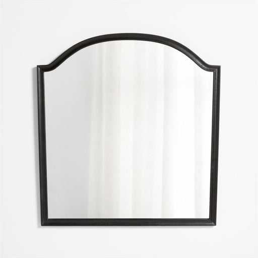 Manor Black Wood Wall Mirror 43"x41"
