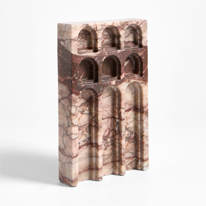 Rome Red Marble Decorative Staircase 12"