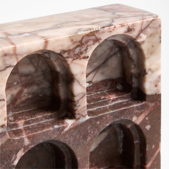 Rome Red Marble Decorative Staircase 12"