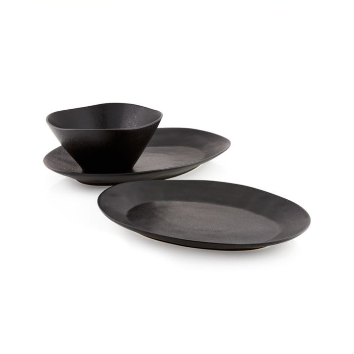 Marin Matte Black Low Bowl