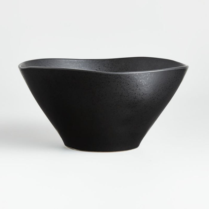 Marin Matte Black Stoneware Serving Bowl