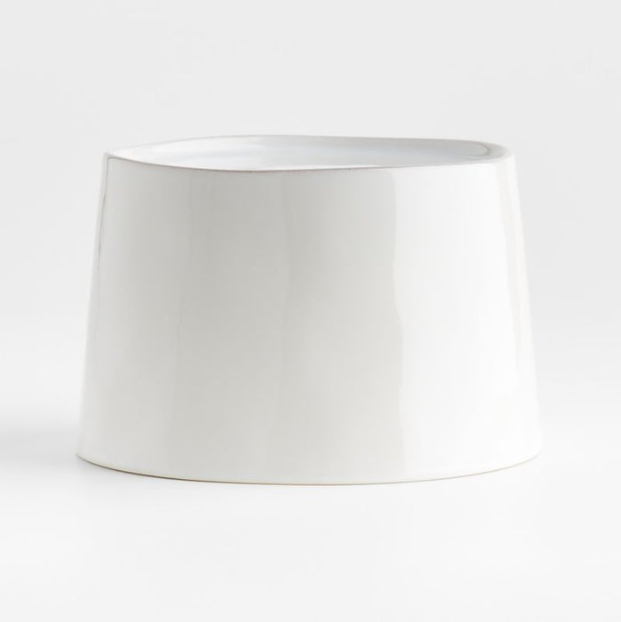 Marin White Ceramic Drink Dispenser Stand