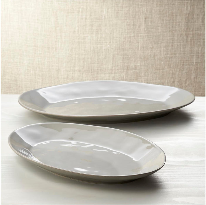 Marin Grey Small Oval Platter