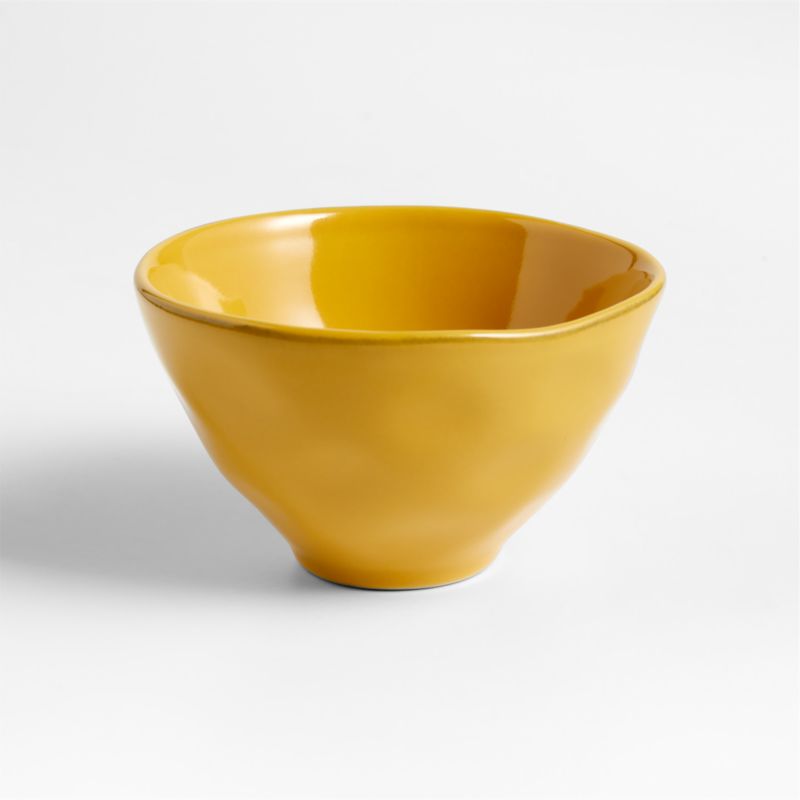 Marin 5Oz. Saffron Yellow Stoneware Pinch Bowl Crate and Barrel