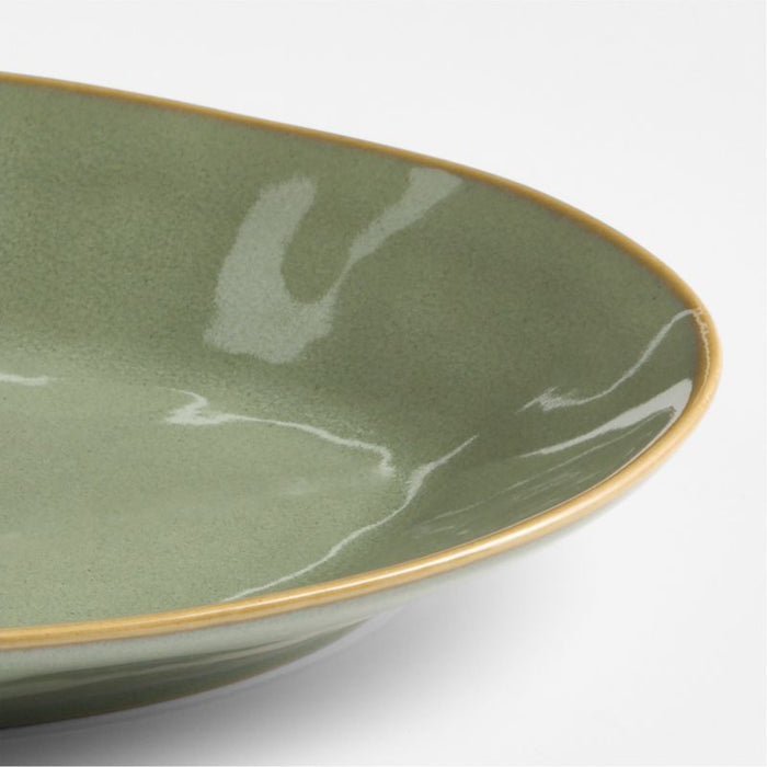 Marin Sage Green Small Oval Stoneware Platter