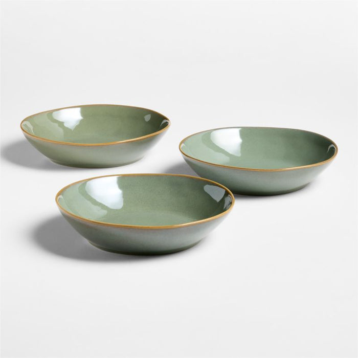 Marin Sage Green Stoneware Low Bowl