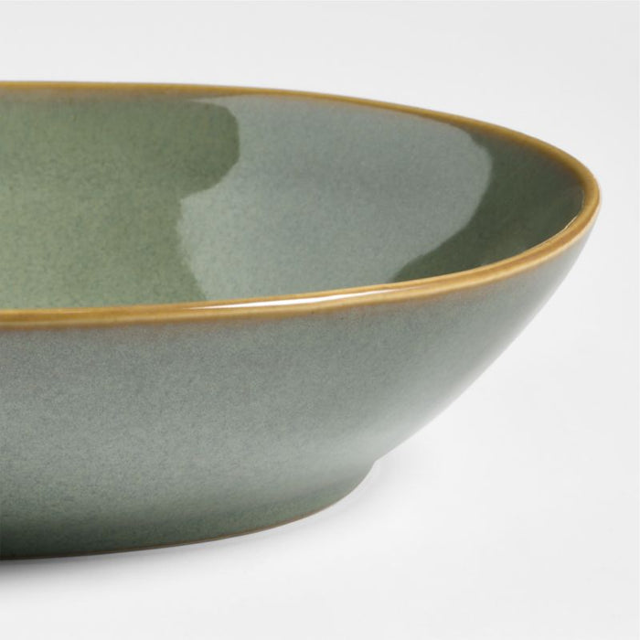 Marin Sage Green Stoneware Low Bowl