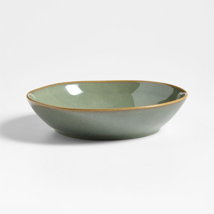 Marin Sage Green Stoneware Low Bowl