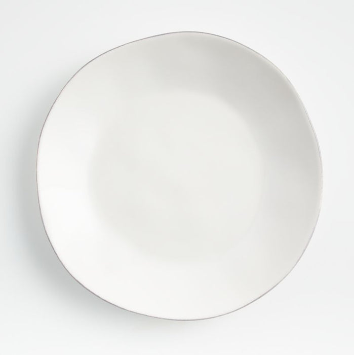 Marin White Stoneware Dinner Plate