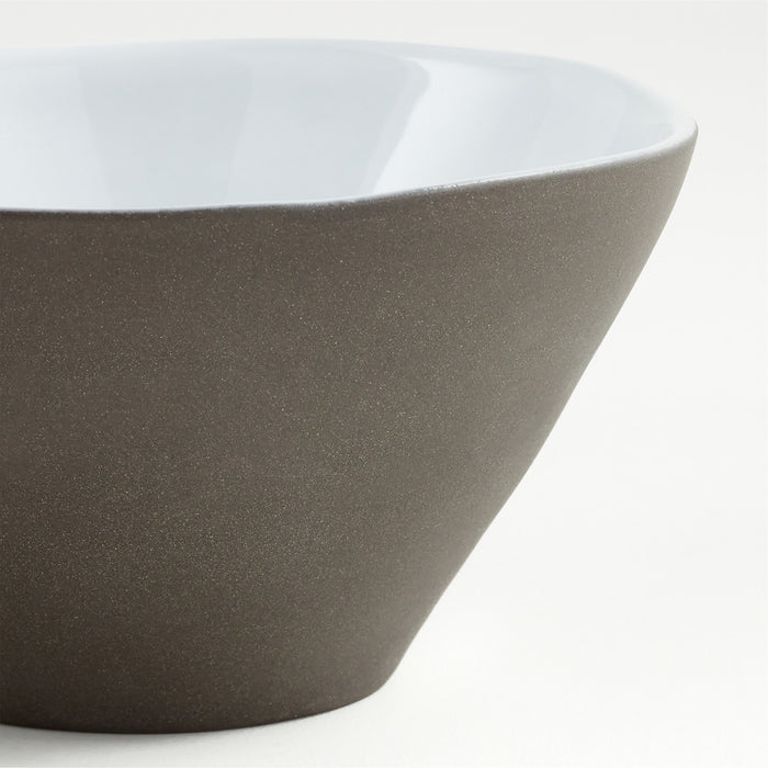 Marin White Recycled Stoneware Cereal Bowl