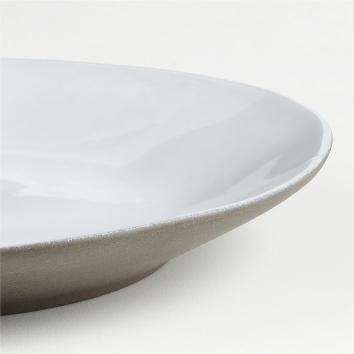 Marin White Recycled Stoneware Dinner Plate