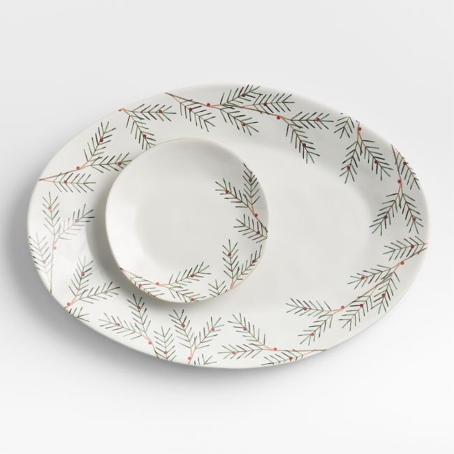 Marin Holiday Winter Pine Platter