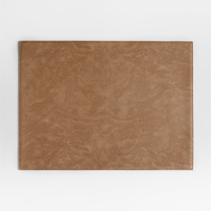 Maxwell Rectangular Sand Brown Easy-Clean Placemat
